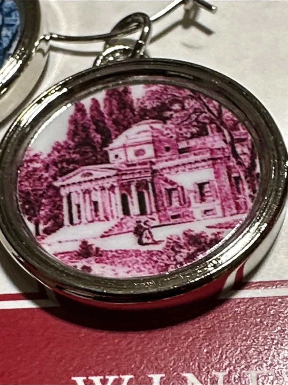 2012 The Jefferson Monticello Wine Glass Charm Set NEW